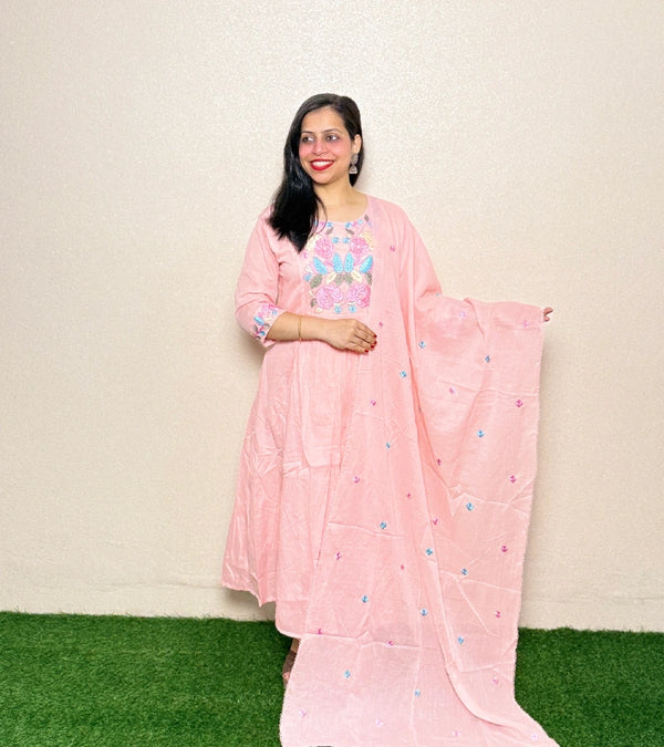 kurti set KS10 Peach