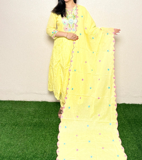 kurti set KS10 Yellow Alternate View