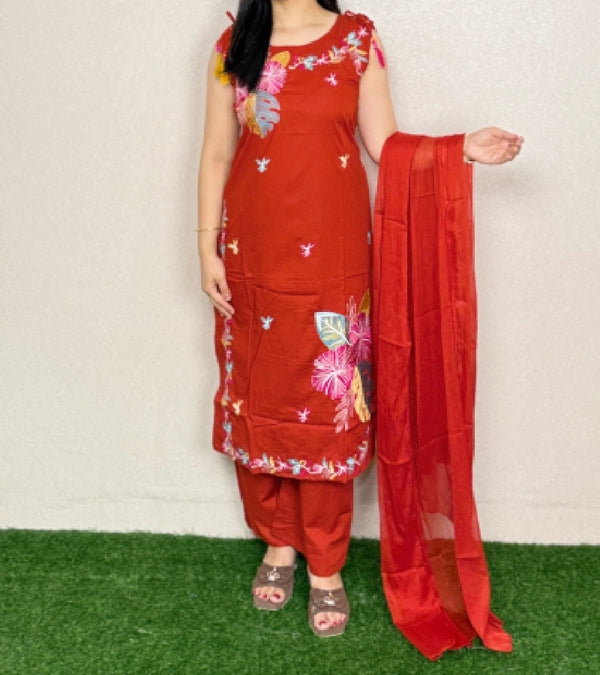 Kurti Set KS12 Orange Alternate View
