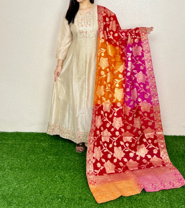 Kurti Set KS14 Cream Alternate View