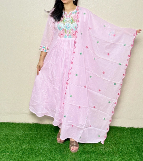 kurti set KS10 Baby Pink Alternate View