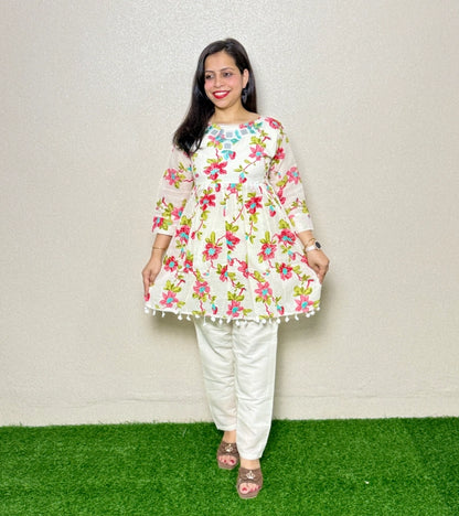 Co-ord Set CS08 White & PINK