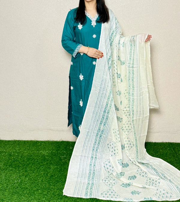 Kurti Set KS06  Green Alternate View