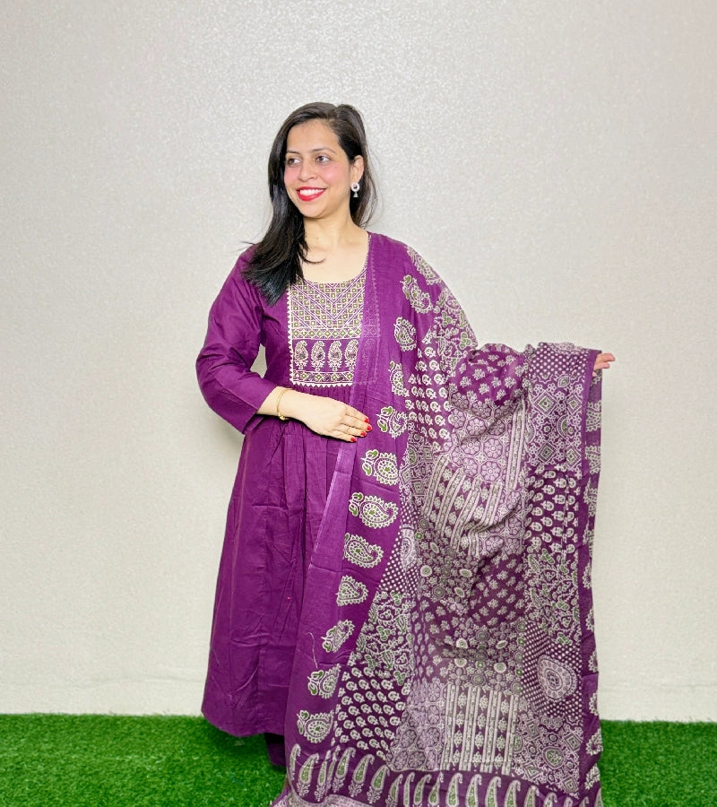 Kurti Set KS07  Wine