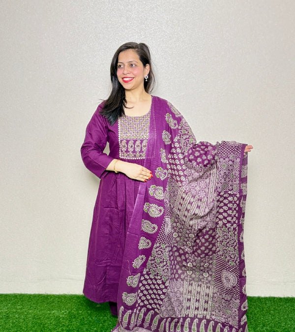 Kurti Set KS07  Wine