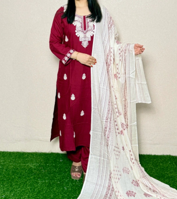 Kurti Set KS05  Marron Alternate View