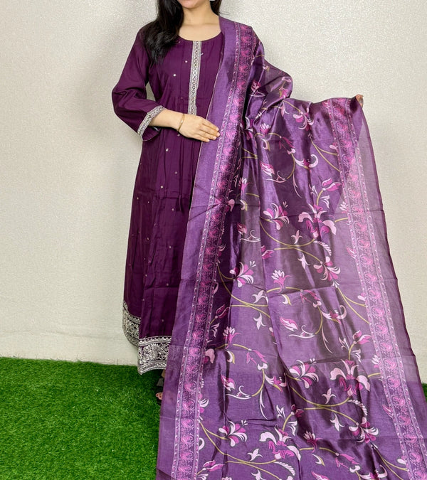 Kurti Set KS20 Wine Alternate View