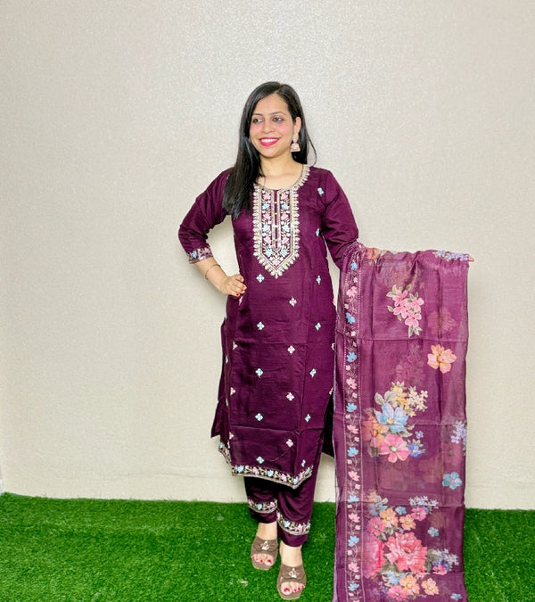 Kurti Set KS04  Wine