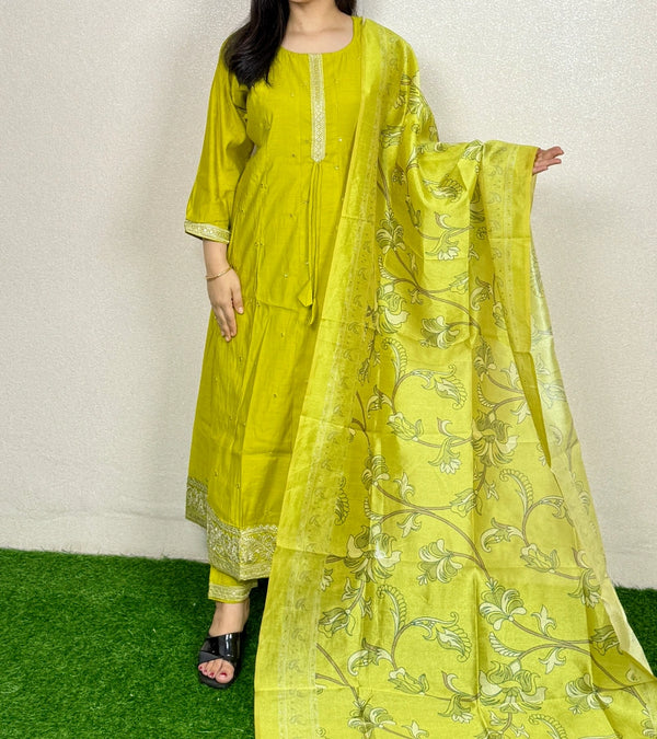 Kurti Set KS20 Yellow Alternate View