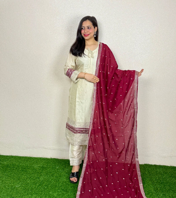 Kurti Set KS22 Cream