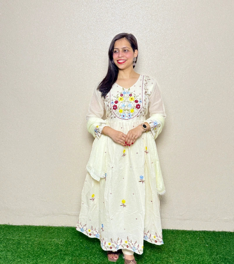 Kurti Set KS08 Off White