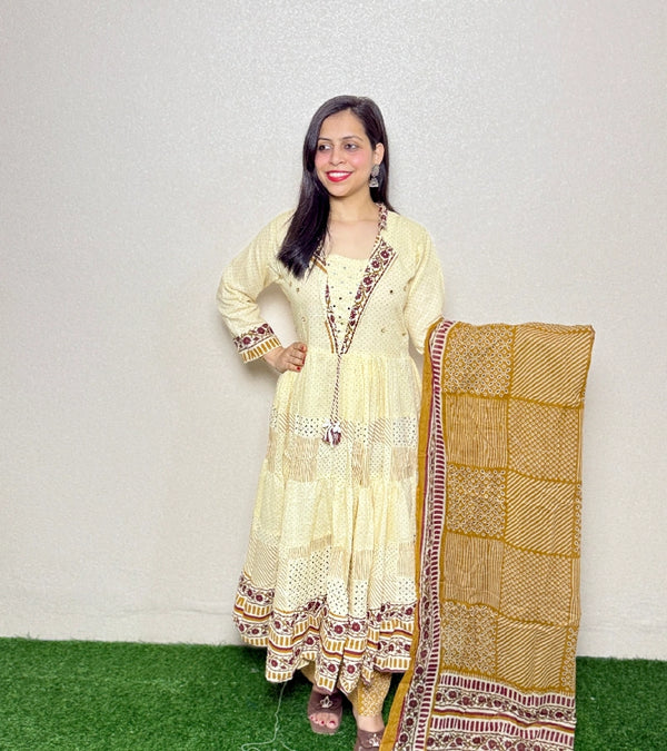 Kurti Set KS09 Cream