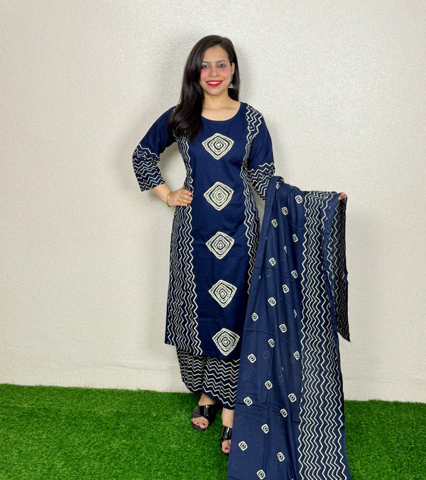 Kurti Set KS24 Navy Blue