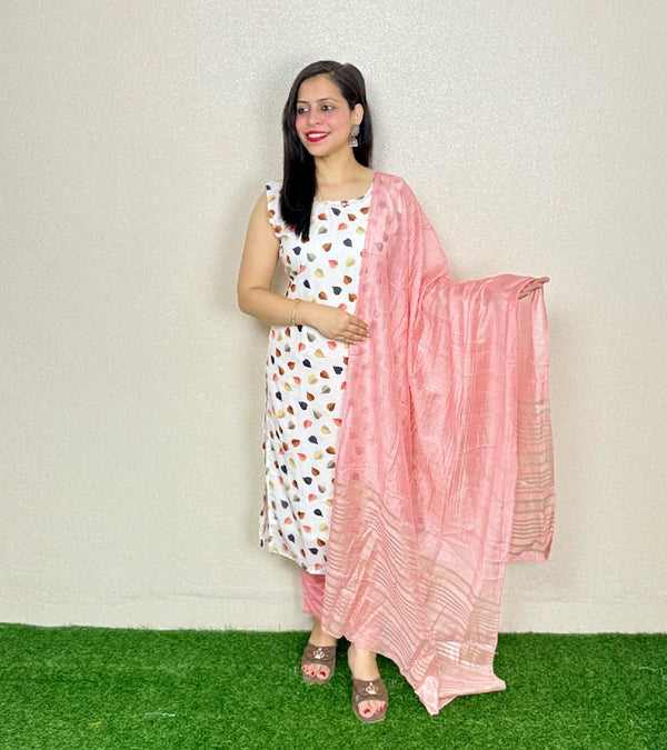 Kurti Set KS18  White