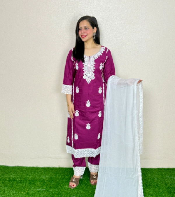 Kurti Set KS17  Wine